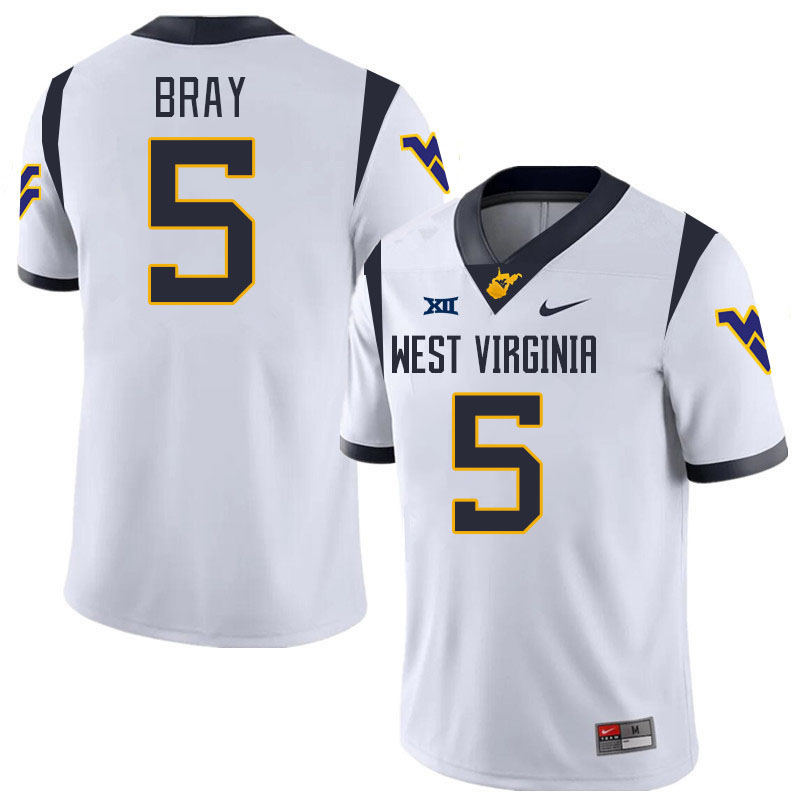 Men #5 Jaden Bray West Virginia Mountaineers College 2024 New Uniforms Football Jerseys Stitched Sal